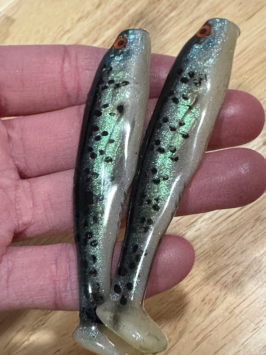 3.75” Black Crappie Panfish Paddletail (2-pack)