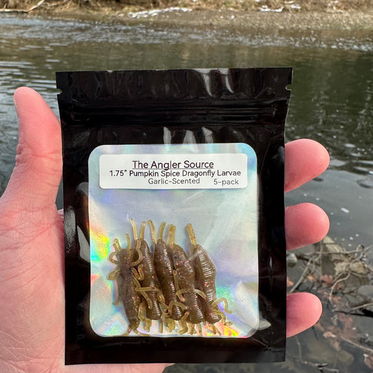 1.75” Pumpkin Spice Dragonfly Larvae (Garlic Scented) 5-pack