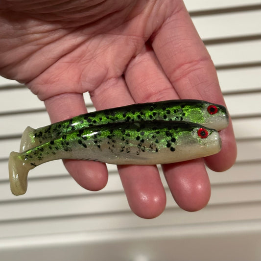 3.75” Green Crappie Panfish Paddletail (2-pack)