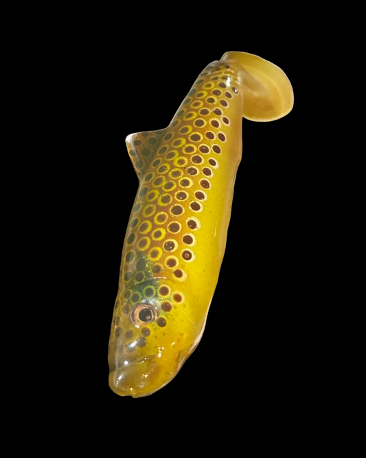 4.5” Tricked-Out Brown Trout Swimbait (Hollow Body)