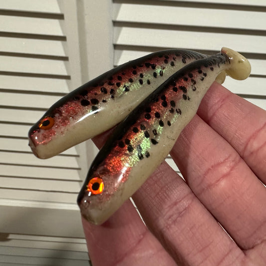 3.75” Red Crappie Panfish Paddletail (2-pack)