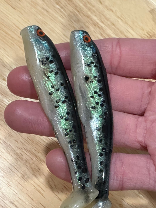 3.75” Black Crappie Panfish Paddletail (2-pack)