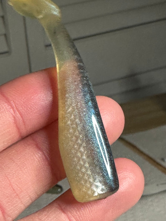 3” Headless Emerald Shiner Paddletails (2-pack)